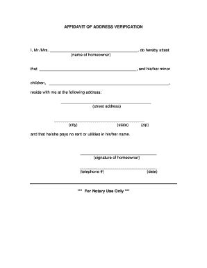 Address Affidavit Template Complete With Ease Airslate Signnow