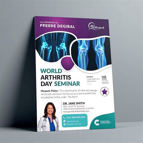 World Arthritis Day Seminar Medical Poster Design Premium AI