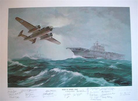 Doolittle Raiders Print Autographed By 26 Of The Raiders Including