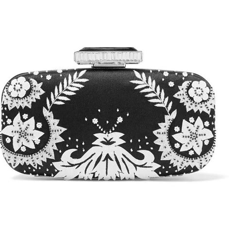 Oscar De La Renta Goa Embellished Satin Clutch