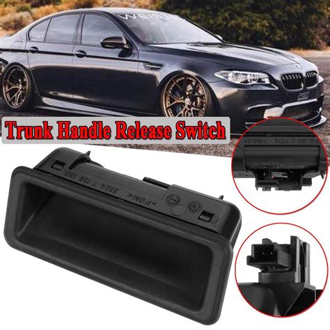 Car Rear Boot Trunk Lock Lid Pushbutton Handle Control Release Switch