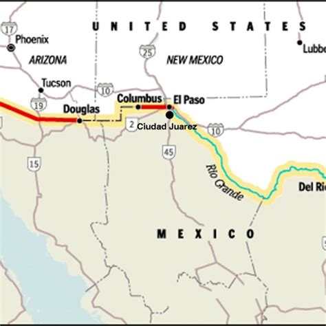 Map Of The United States Mexico Border Source Brown University Download Scientific Diagram