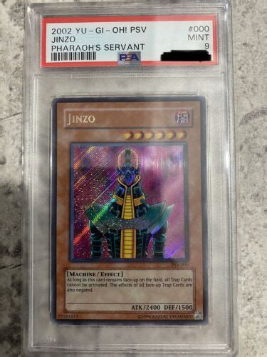 Jinzo 2002 Pharaohs Servant PSV 000 PSA 9 YU GI OH EBay