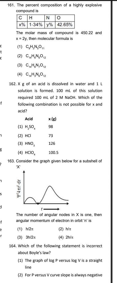 X G Of An Acid Is Dissolved In Water And 1 L Solution Is Formed 100 Ml O