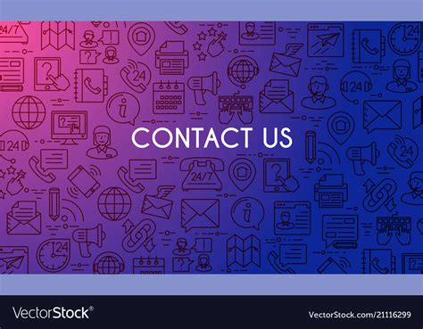 Contact Us Banner Royalty Free Vector Image Vectorstock