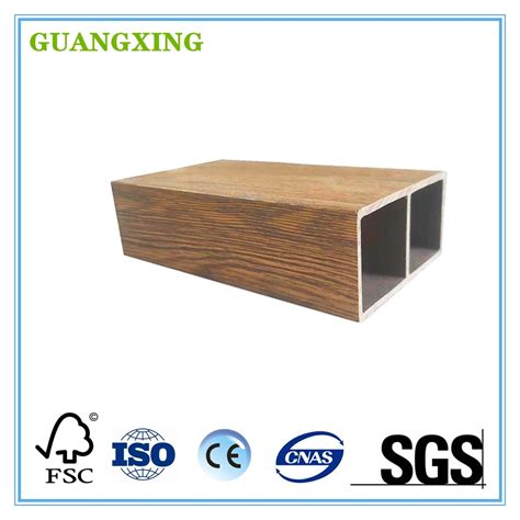 Mm Wpc Wood And Pvc Composite Hollow Square Timber Tube For