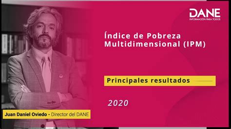 Principales resultados Índice de Pobreza Multidimensional IPM 2020