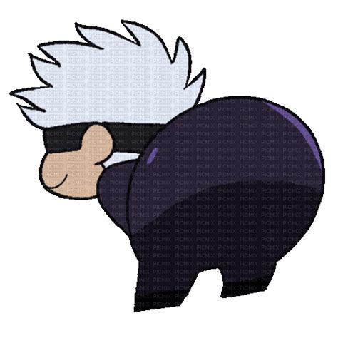 Satoru Gojo Jujutsu Kaisen Jjk Tweakin Lobotomy Silly Chibi Twerk