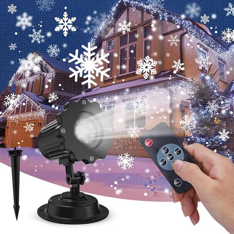 Christmas Snowflake Projector Lights Rotating Led Snowfall Projector