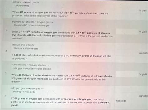 Solved calcium + oxygen gas → calcium oxide 1. When 479 | Chegg.com