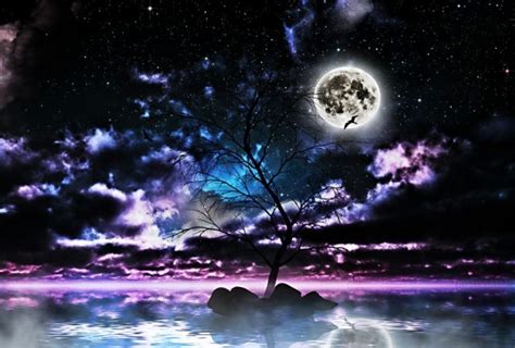 Free Hd Full Moon Stars Wallpapers Download Data-src - Moon And Star Hd ...