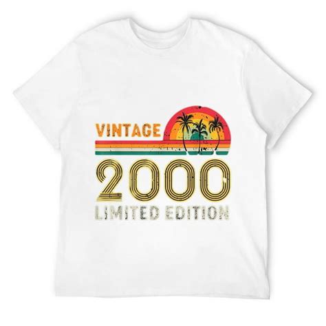 Mens 22 Year Old Vintage 2000 Limited Edition 22th Birthday T Shirt