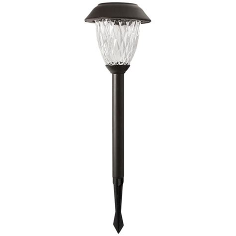 Hampton Bay Solar Powered 10 Lumen Bronze Outdoor Integrated Led