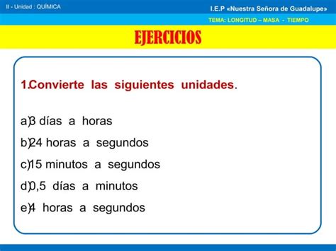 Longitud Masa Tiempo PPT Descarga Gratuita