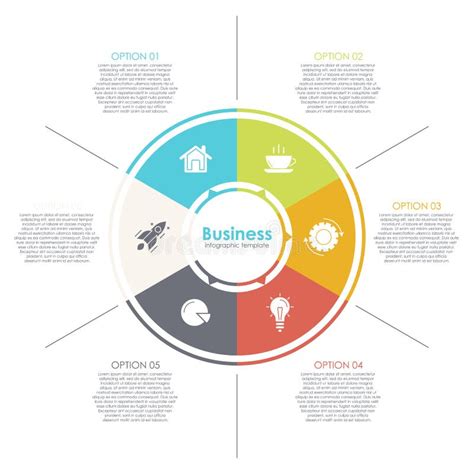 Vector Circle Infographic Template With Arrow For Cycle Diagram Graph Web Design And Charts