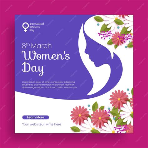 Premium Vector Happy International Women Day Social Media Post Banner