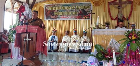 Pj Bupati Hadiri Ibadah Misa Etnis Papua Suku Maybrat Di Gereja