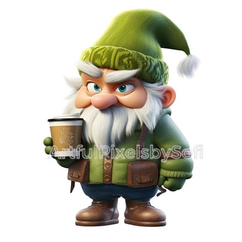 Grumpy Elf Clipart Etsy