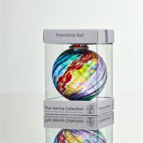 10cm Friendship Ball Swirl Multicoloured Sienna Glass Sienna Glass