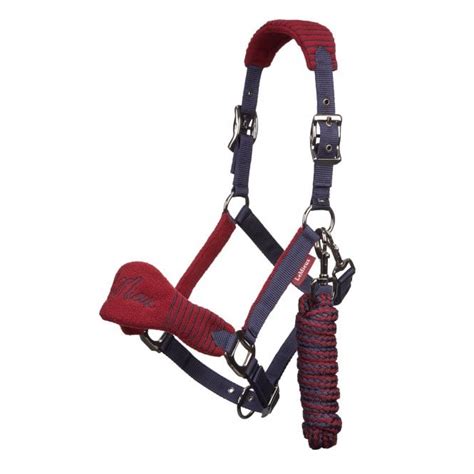 Lemieux Vogue Headcollar And Leadrope Burgundynavy For The Horse