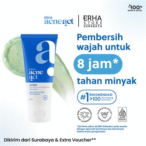 Jual Erha Acneact Acne Cleanser Beta Scrub Acsbp Gr Sabun Cuci Muka