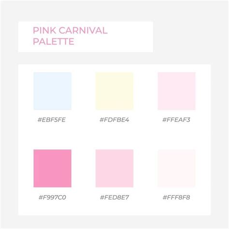 Nude Pastel Color Palette Pink Carnival Palette