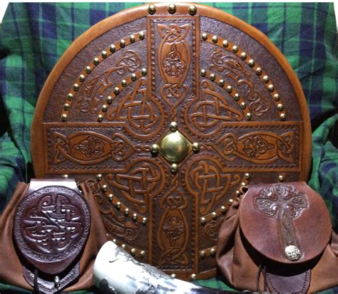 Scottish Targe Rob Roy Sporran Celtic Leather Goods Scottish