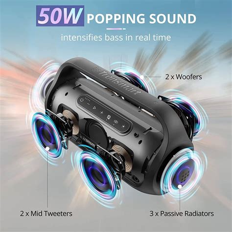 Tronsmart Bang Mini Portable Bluetooth W Speaker Beat Driven Light