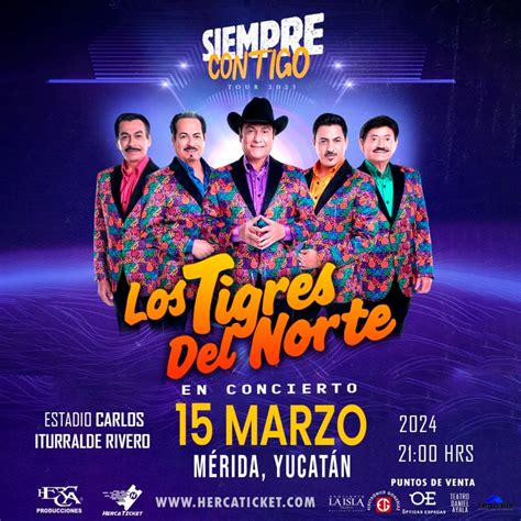 Los Tigres del Norte en Mérida Yucatán Marzo 2024 Dónde Hay Feria