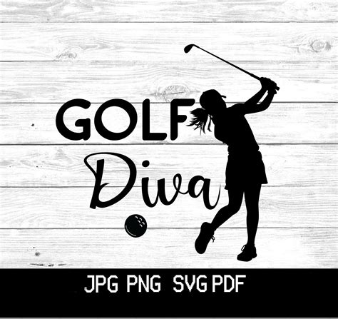 Golf Diva Svg Png Pdf Lady Golfer Svg Golfing Png Golf Svg Cut Etsy Uk