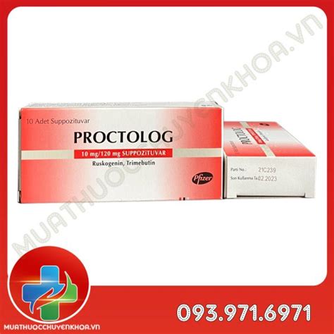 Thuốc Proctolog 10mg120mg Trimebutine And Ruscogenin Điều Trị Bệnh Trĩ