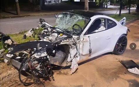 MG veja momento da colisão que matou passageiro de Porsche a 250 km h