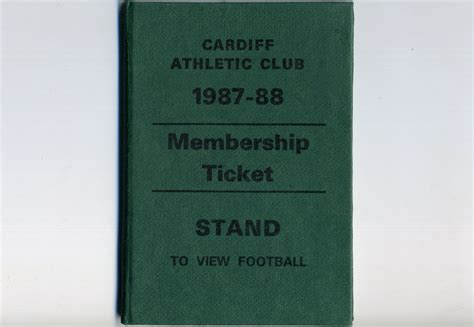 Ticket Cardiff Rfc Season Ticket 198788 Cardiff Rugby Museum