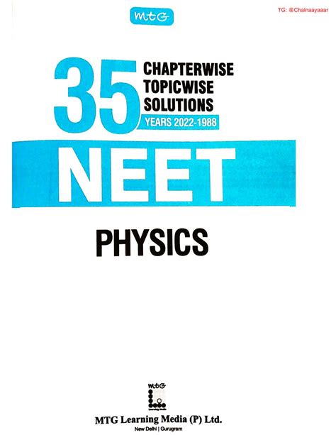 SOLUTION NEET Mtg 35 Years Pyq Physics 1988 2022 Studypool