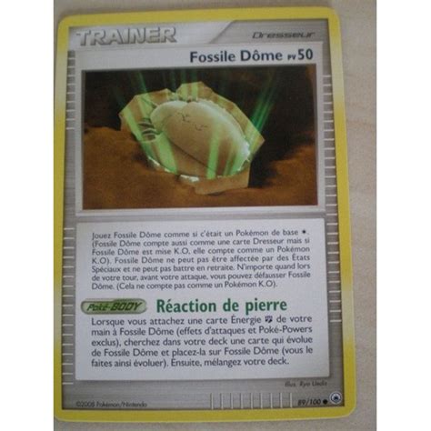 Fossile Dôme 89 100 Diamant et Perle Aube Majestueuse carte Pokemon