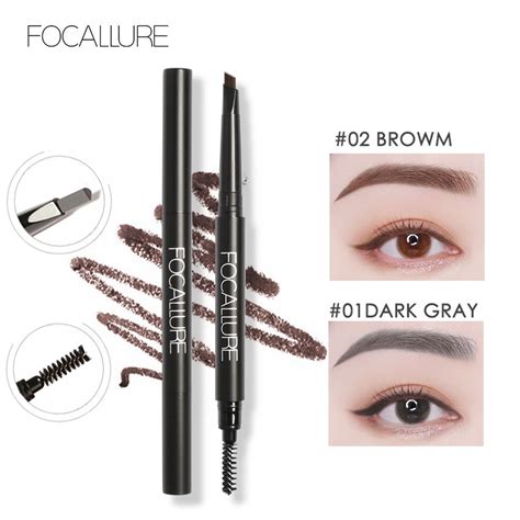 Focallure 3 Colors Waterproof Long Lasting Eyebrow Pencil Brow Gel