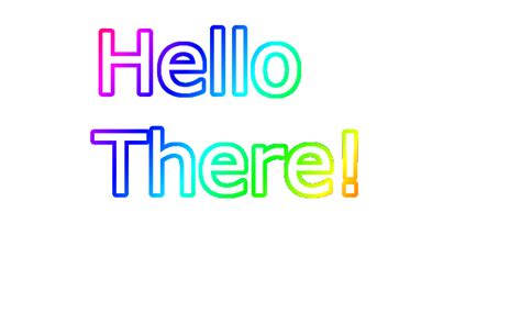 Text Hello There Rainbow Outline Png By Niceedits022 On Deviantart