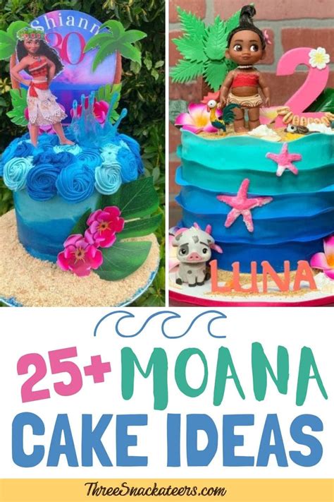 25 Cute And Creative Moana Cake Ideas For Your Next Party The Three