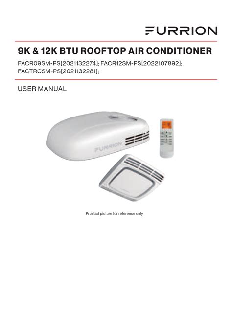 Furrion Btu Rooftop Air Conditioner User Manual Installation