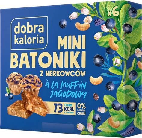 Mini Batoniki z nerkowców a la muffin jagodowy 13431778715 Allegro pl