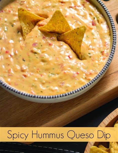 Spicy Queso Hummus Dip Recipe - Mommy Evolution