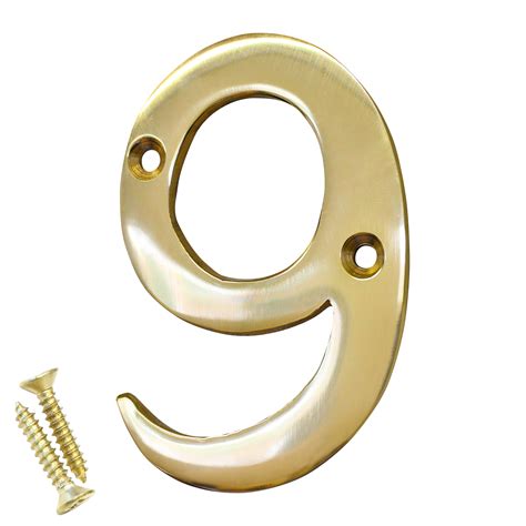 Rch Hardware No Br Brass House Number Inch Polished Brass