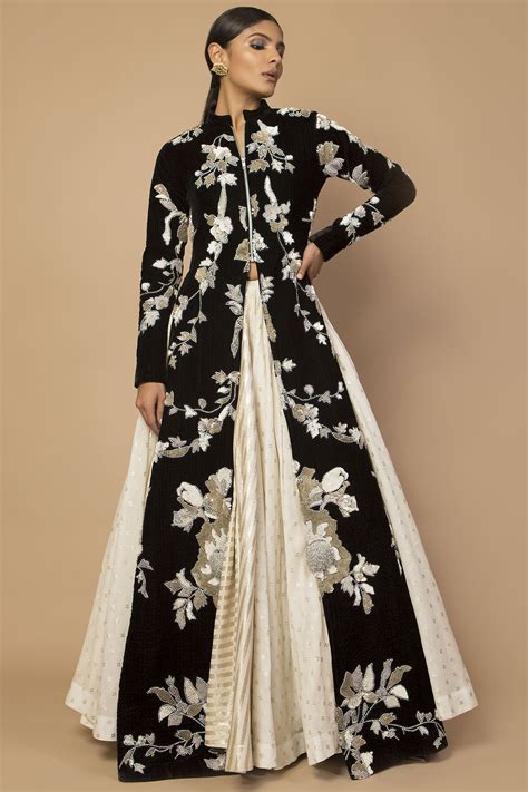 Buy Siddartha Tytler Black Velvet Embroidered Jacket Online Aza Fashions