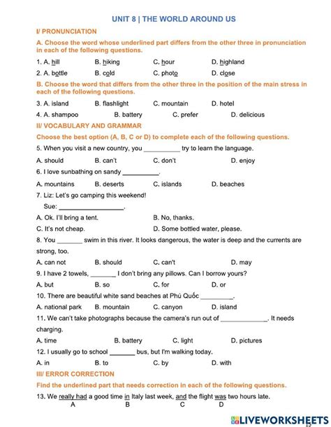 Isw6-test8 worksheet | Live Worksheets