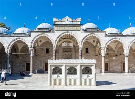 Istanbul Turkey The courtyard of Süleymaniye Mosque turkish