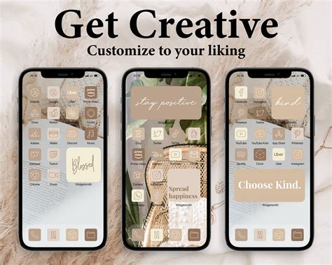 IOS 14 App Icon Brown Aesthetic Ios App Icon Nude Brown IOS 14 App Icon Packs Natural Tone
