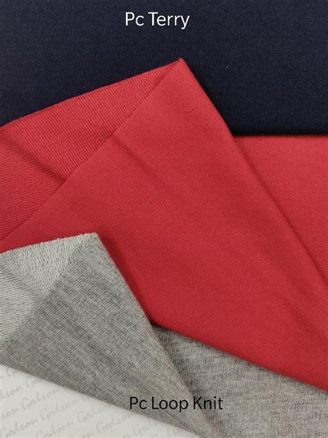 Loop And Terry Knitted Polycotton Fabric For Garments GSM 280 GSM At