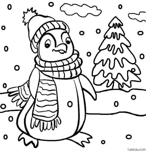 Christmas Baby Penguin Coloring Pages