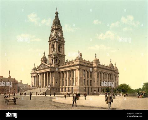 The Town Hall Portsmouth Circa 1890 1900 Stock Photo Alamy