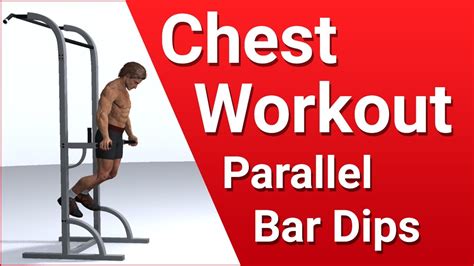 Chest Workout Parallel Bar Dips Burns 106 Calories YouTube